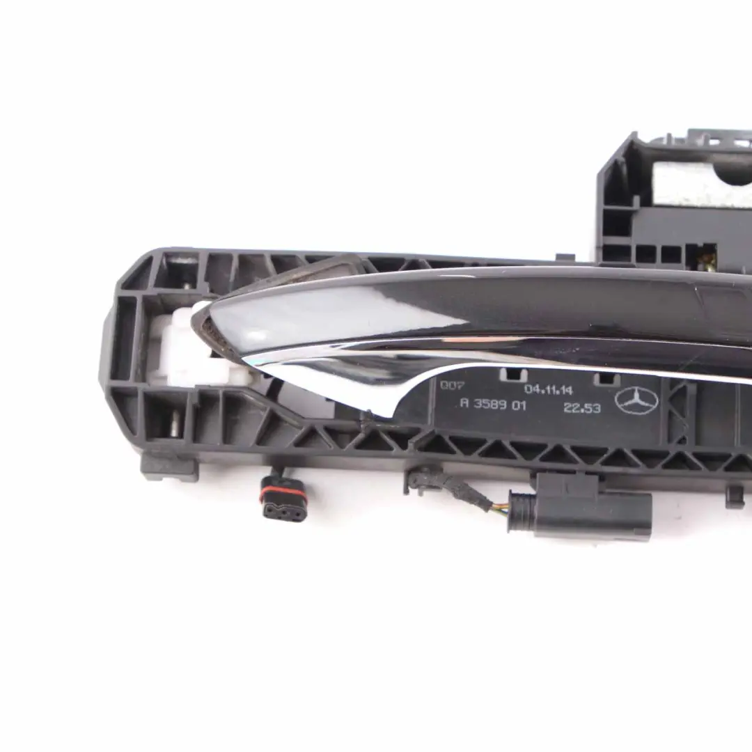 Door Handle Grab Rear Right O/S Obsidian Black Metallic - 197 to Mercedes W204 with Part number A2047602434 Mercedes W204 Door Handle Grab Rear Right O/S Obsidian Black Metallic - 197 - SKU A2047602434-OB1 - Part number A2047602434