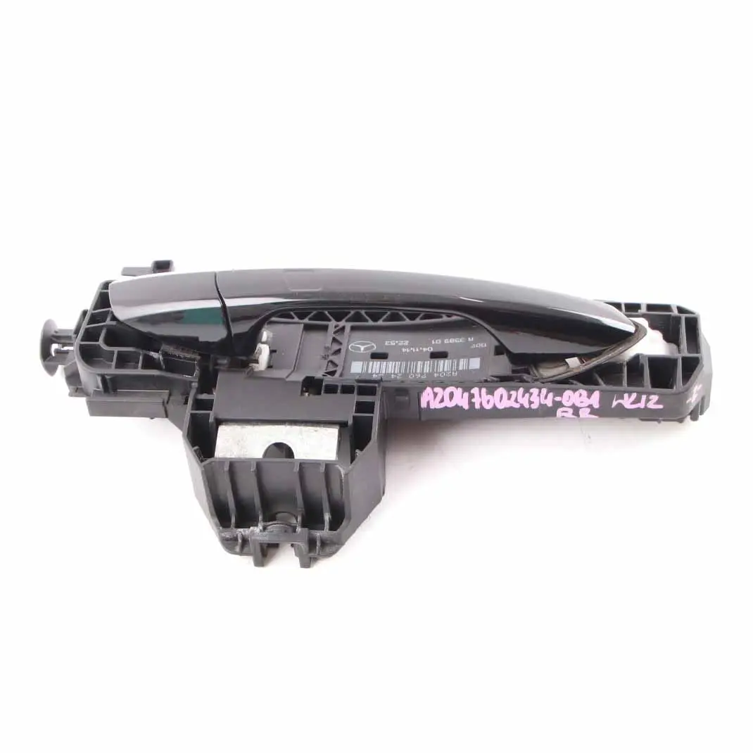 Mercedes W204 Door Handle Grab Rear Right O/S Obsidian Black Metallic - 197 - SKU A2047602434-OB1 - Part number A2047602434