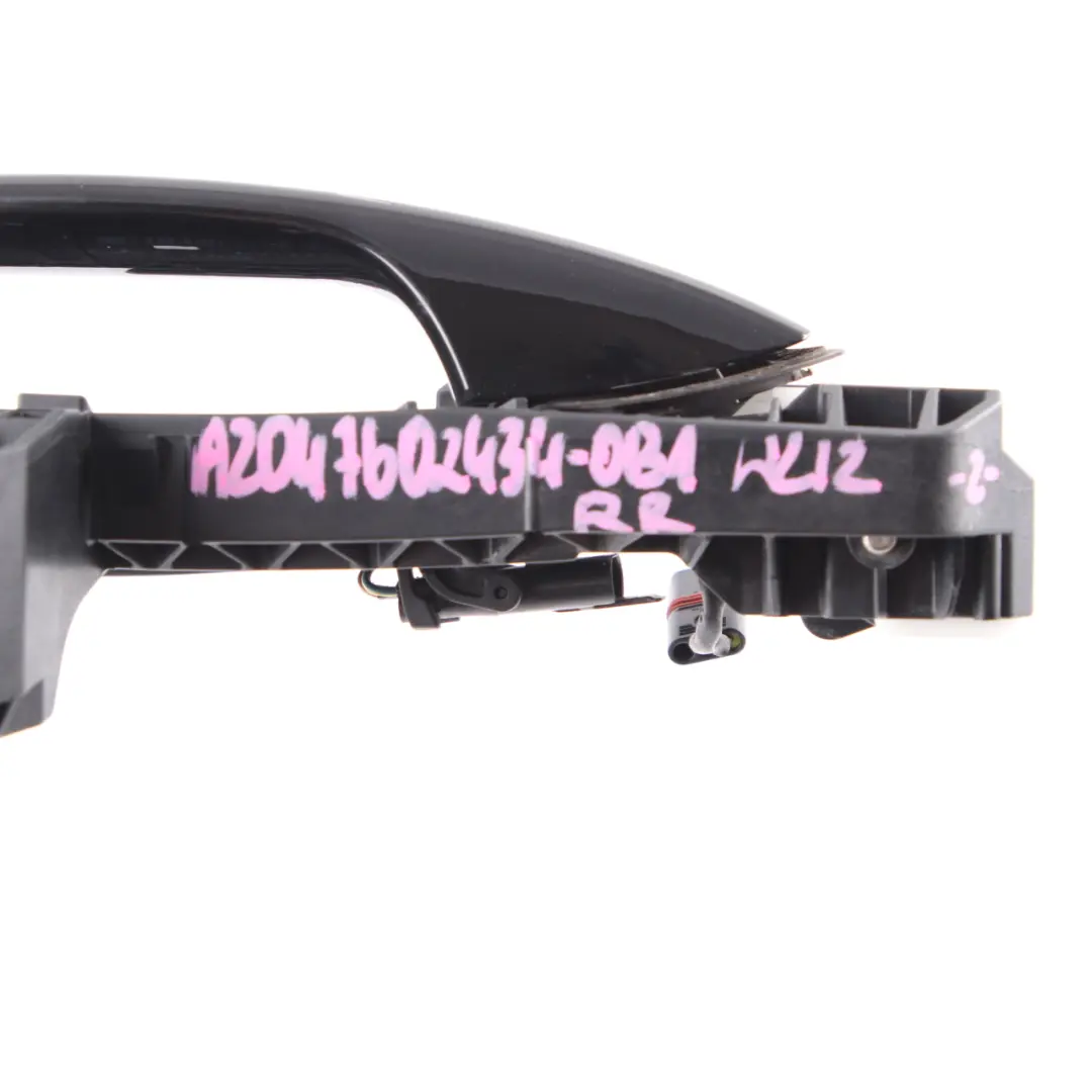 Door Handle Grab Rear Right O/S Obsidian Black Metallic - 197 to Mercedes W204 with Part number A2047602434 Mercedes W204 Door Handle Grab Rear Right O/S Obsidian Black Metallic - 197 - SKU A2047602434-OB1 - Part number A2047602434