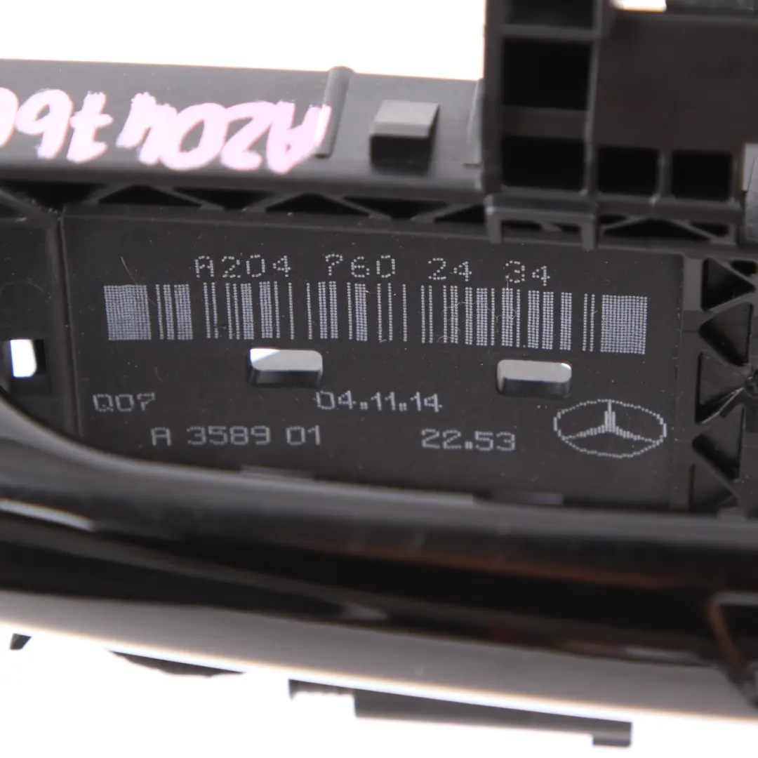 Mercedes W204 Door Handle Grab Rear Right O/S Obsidian Black Metallic - 197 - SKU A2047602434-OB1 - Part number A2047602434