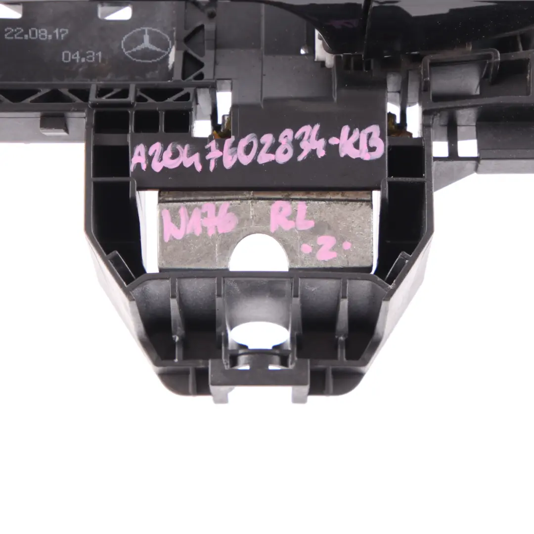 Door Grab Handle Rear Left N/S Outside Kosmos Black Metallic - 191 to Mercedes W176 with Part number A2047602834 Mercedes W176 Door Grab Handle Rear Left N/S Outside Kosmos Black Metallic - 191 - SKU A2047602834-KB - Part number A2047602834