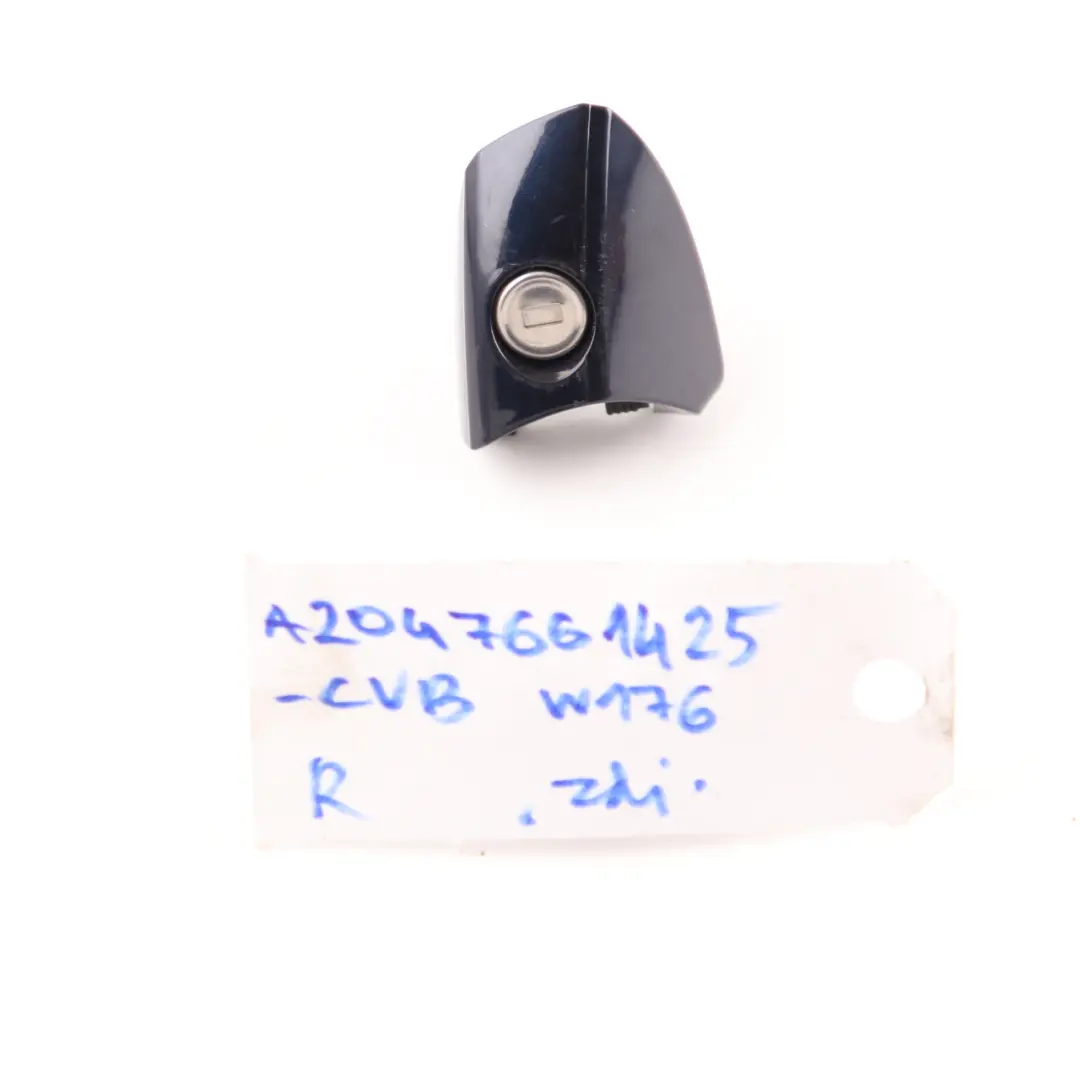 Front Door Grab Handle Cylinder Right O/S Cavansite Blue 890 to Mercedes W176 W204 with Part number A2047661425 Mercedes W176 W204 Front Door Grab Handle Cylinder Right O/S Cavansite Blue 890 - SKU A2047661425-CVB - Part number A2047661425