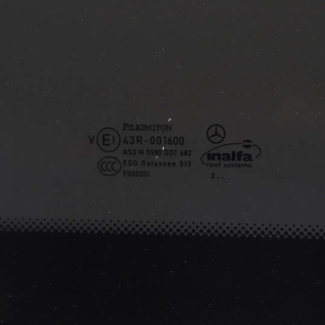Mercedes S204 Panoramic Sunroof Sliding Roof Middle Window Glass Panel AS3 - SKU A2047800121 - Part number A2047800121