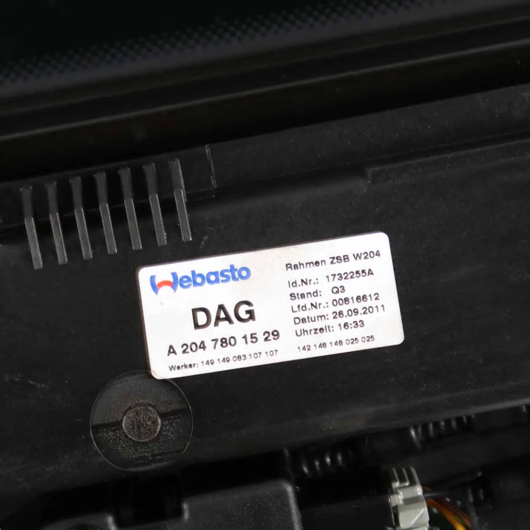 Sunroof Sliding Roof Mechanism Window Glass A2047801529 to Mercedes W204 Saloon with Part number A2047801629 Mercedes W204 Saloon Sunroof Sliding Roof Mechanism Window Glass A2047801529 - SKU A2047801629 - Part number A2047801629