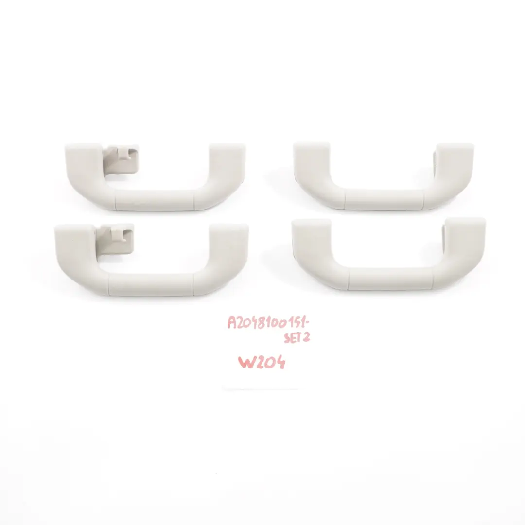  Roof Grab Mercedes W204 W212 Handle Front Rear Left Right N/O/S Set Grey - SKU A2048100151-SET2 - Part number A2048100151