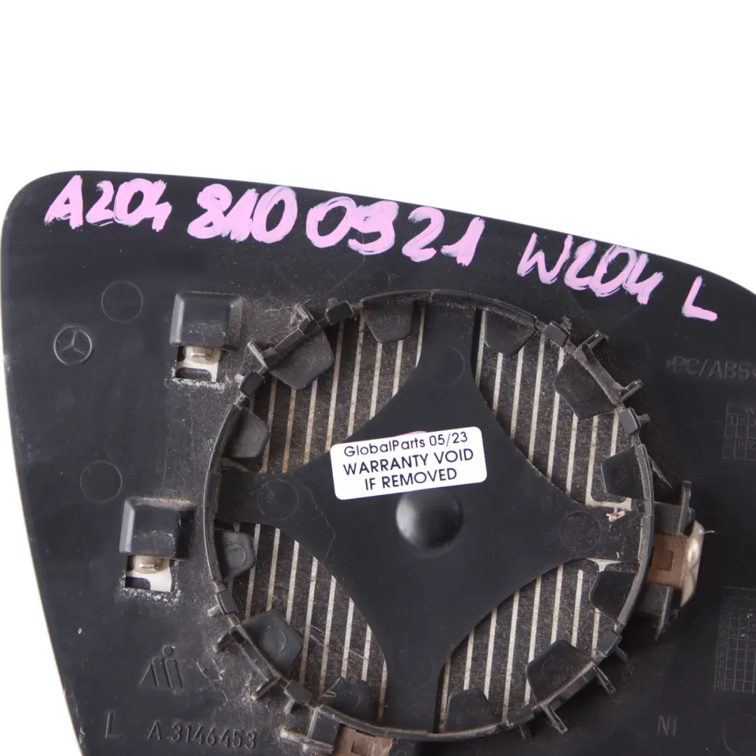 Wing Mirror Glass Left Door N/S Heated to Mercedes W204 with Part number A2048100921 Mercedes W204 Wing Mirror Glass Left Door N/S Heated - SKU A2048100921 - Part number A2048100921