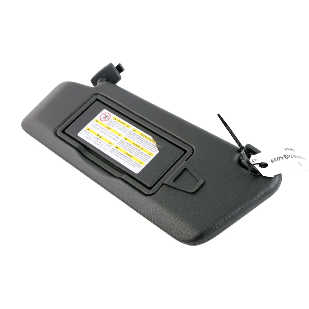 Mercedes W204 Left N/S Sun Visor Cover Trim Black - SKU A2048104510-1 - Part number A2048104510