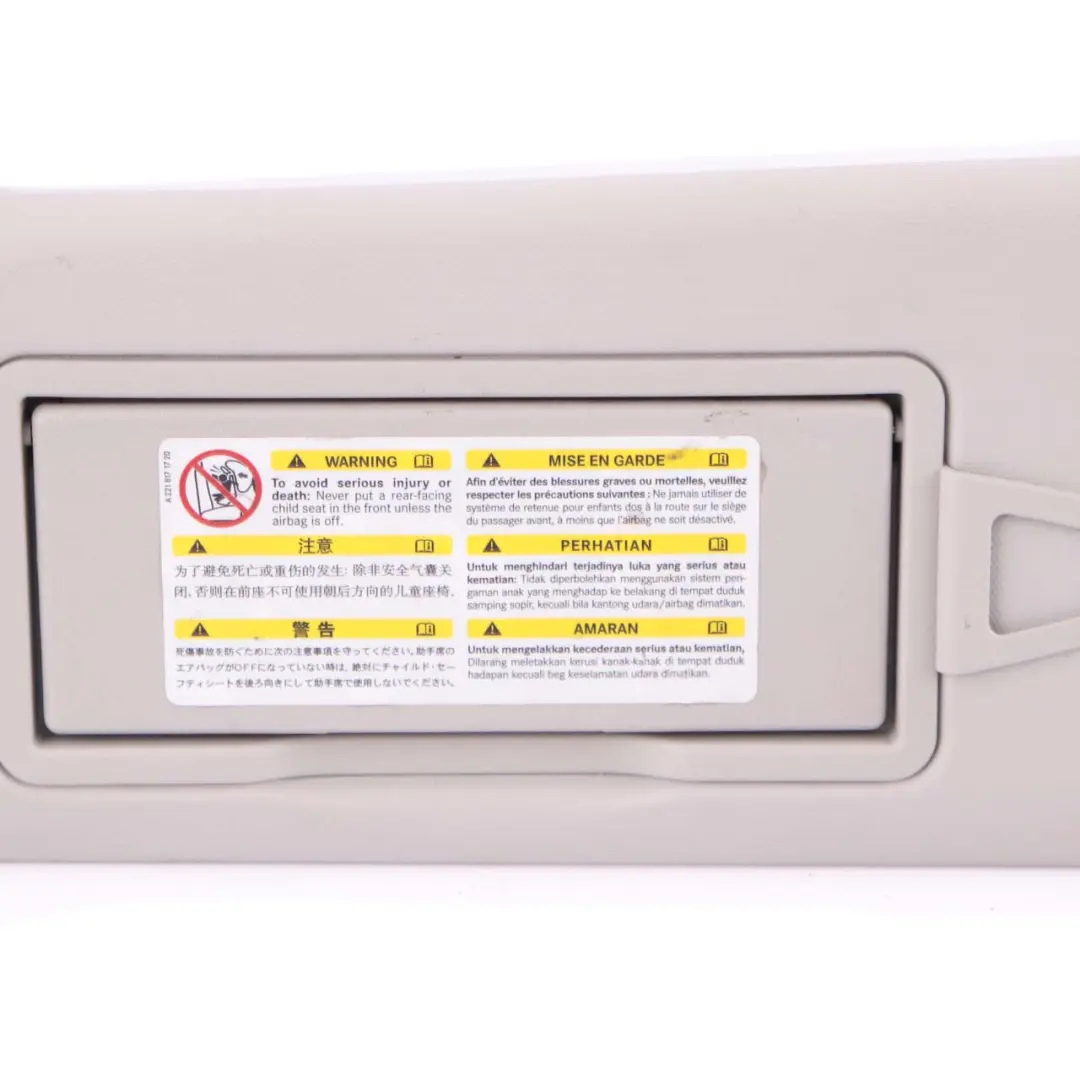 Mercedes W204 Sun Visor Cover Left N/S Trim Grey C-Class - SKU A2048104510-2 - Part number A2048104510