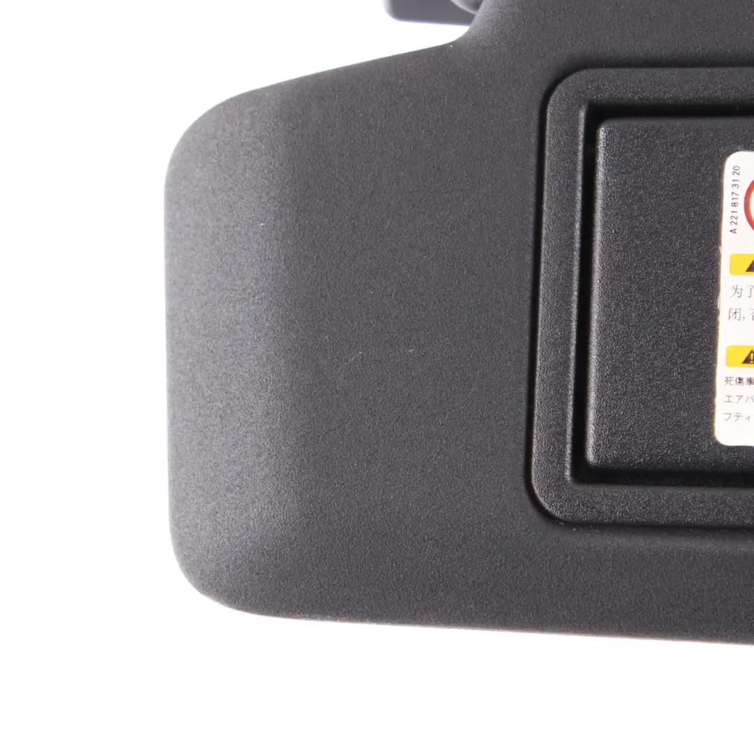 Mercedes W204 Sonnenblende Links Abdeckung Verkleidung Schwarz - SKU A2048104510-3 - Teilenummer A2048104510