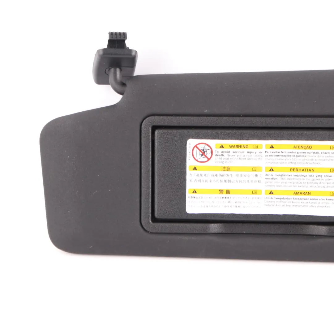 Parasol Izquierdo Tapa Panel Negro para Mercedes W204 con número de pieza A2048104510 Mercedes W204 Parasol Izquierdo Tapa Panel Negro - SKU A2048104510-3 - Número de pieza A2048104510