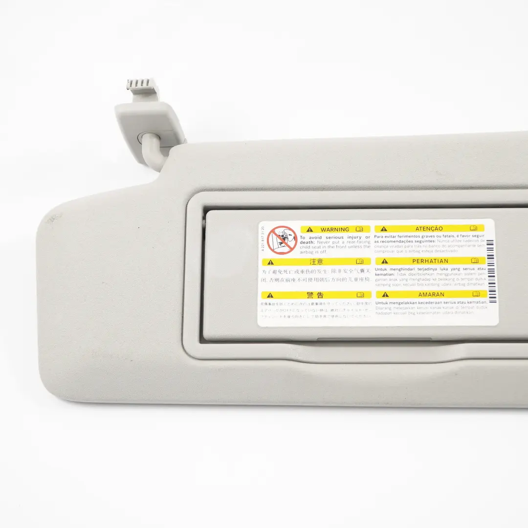 Sonnenblende Abdeckung Links Trim Grau für Mercedes W204 mit Teilenummer A2048104510 Mercedes W204 Sonnenblende Abdeckung Links Trim Grau - SKU A2048104510-5 - Teilenummer A2048104510