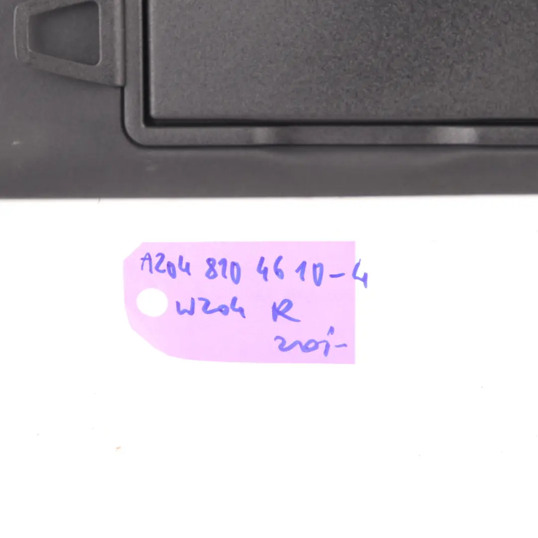 Mercedes W204 Sun Visor Cover Trim Panel Sunvisor Black Right O/S - SKU A2048104610-4 - Part number A2048104610