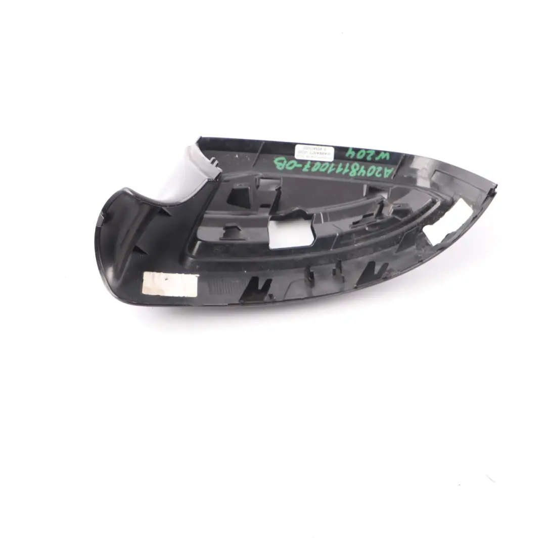 Mercedes W204 Wing Mirror Cover Right O/S Cap Casing Obsidian Black Metallic 197 - SKU A2048111007-OB - Part number A2048111007