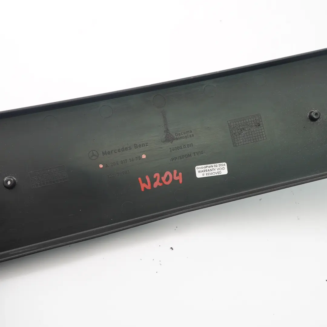 Front Bumper License Number Plate Holder Mounting to Mercedes W204 with Part number A2048171478 Mercedes W204 Front Bumper License Number Plate Holder Mounting - SKU A2048171478 - Part number A2048171478