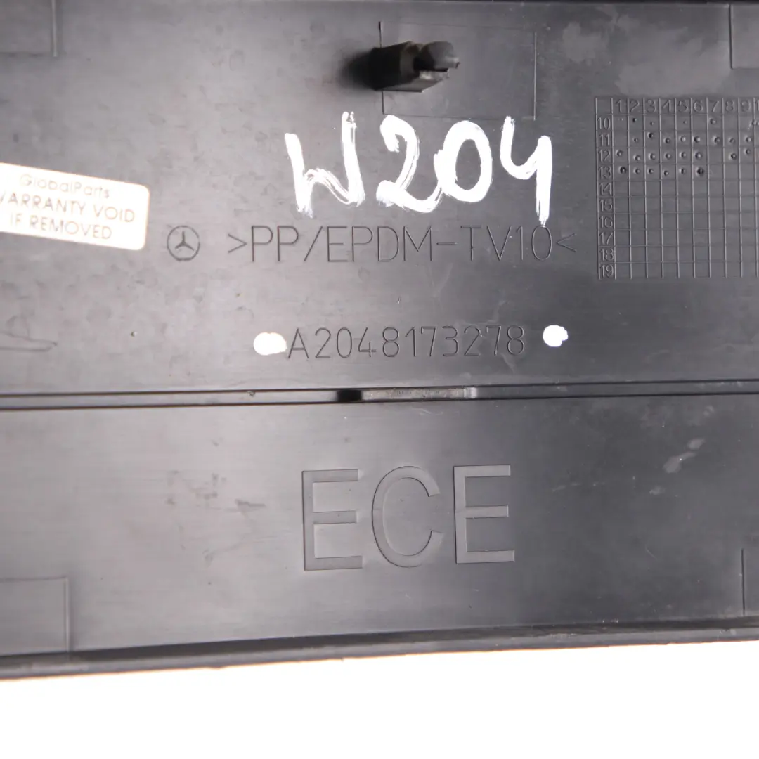 Front Bumper License Number Plate Holder Mounting to Mercedes W204 with Part number A2048173278 Mercedes W204 Front Bumper License Number Plate Holder Mounting - SKU A2048173278 - Part number A2048173278