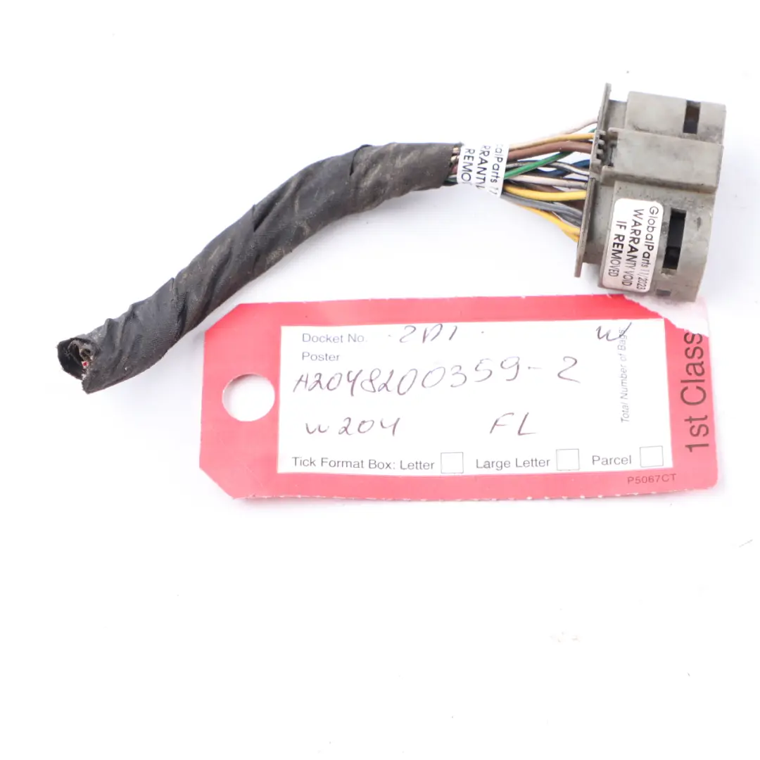 Mercedes W204 Headlight Lamp Light Front Left N/S Plug Socket Wiring A0525455626 - SKU A2048200359-2 - Part number A2048200359