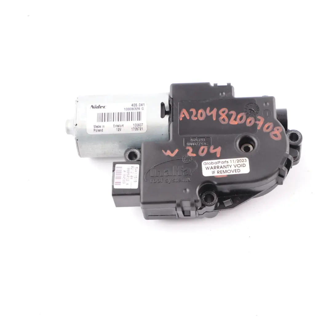 Sunroof Control Unit Motor Sun Roof Actuator to Mercedes W204 with Part number A2048200708 Mercedes W204 Sunroof Control Unit Motor Sun Roof Actuator - SKU A2048200708 - Part number A2048200708