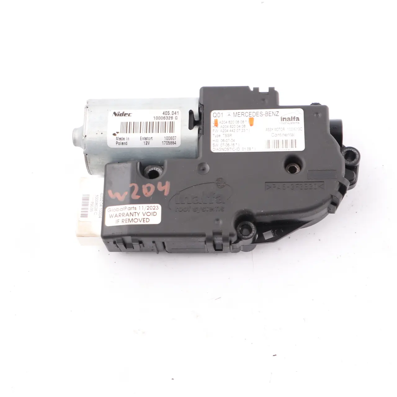 Mercedes W204 Schiebedach Steuergerät Motor Schiebedach Aktuator A2048200808
