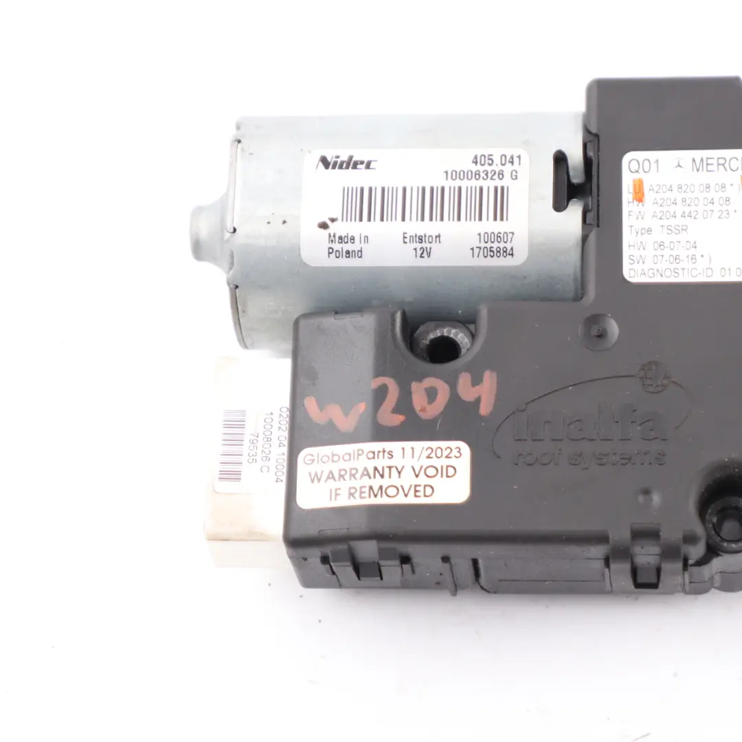 Mercedes W204 Sunroof Control Unit Motor Sliding Sun Roof Actuator - SKU A2048200808 - Part number A2048200808
