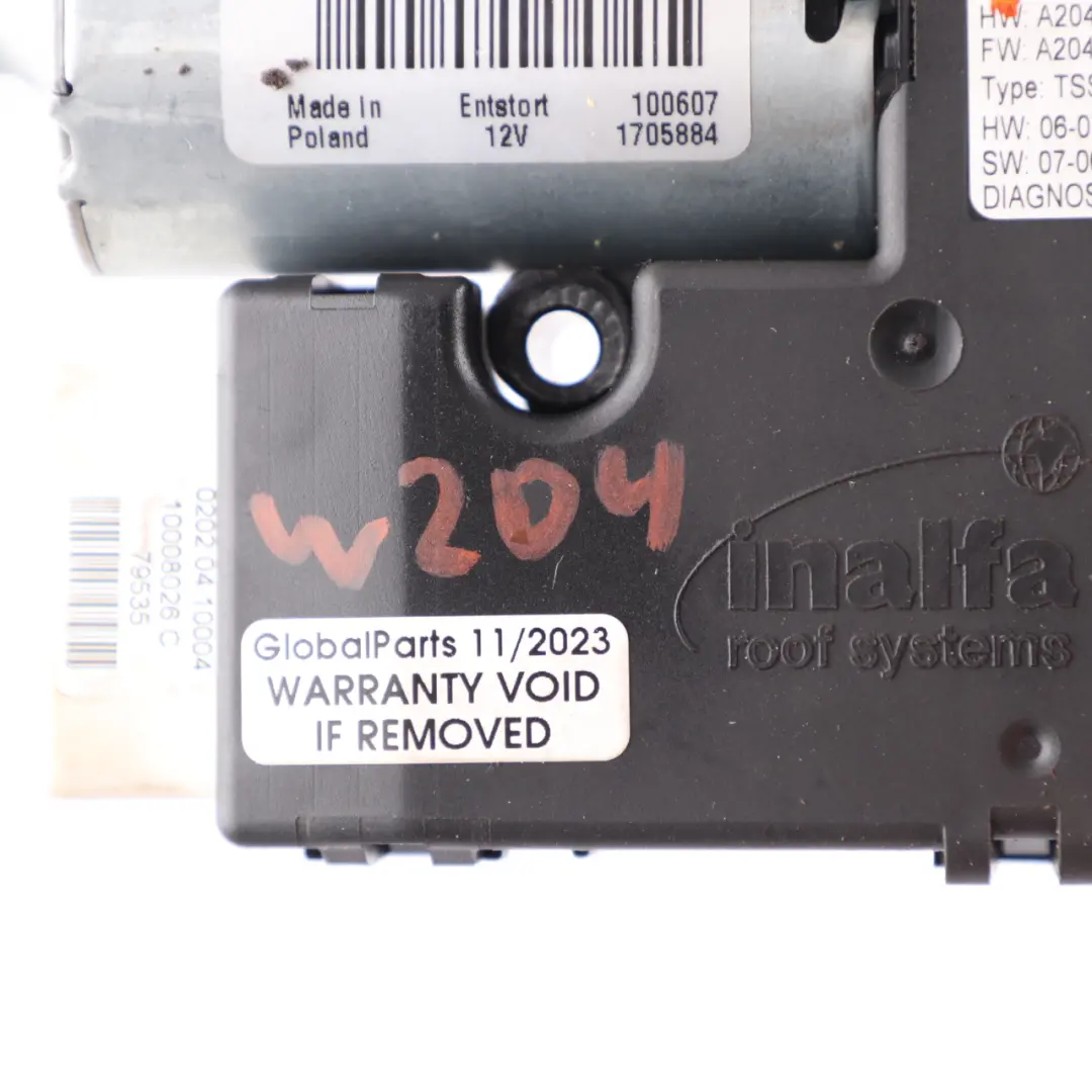 Tetto Apribile Controllo Motore Scorrevole Attuatore per Mercedes W204 con numero di parte A2048200808 Mercedes W204 Tetto Apribile Controllo Motore Scorrevole Attuatore - SKU A2048200808 - Numero di parte A2048200808