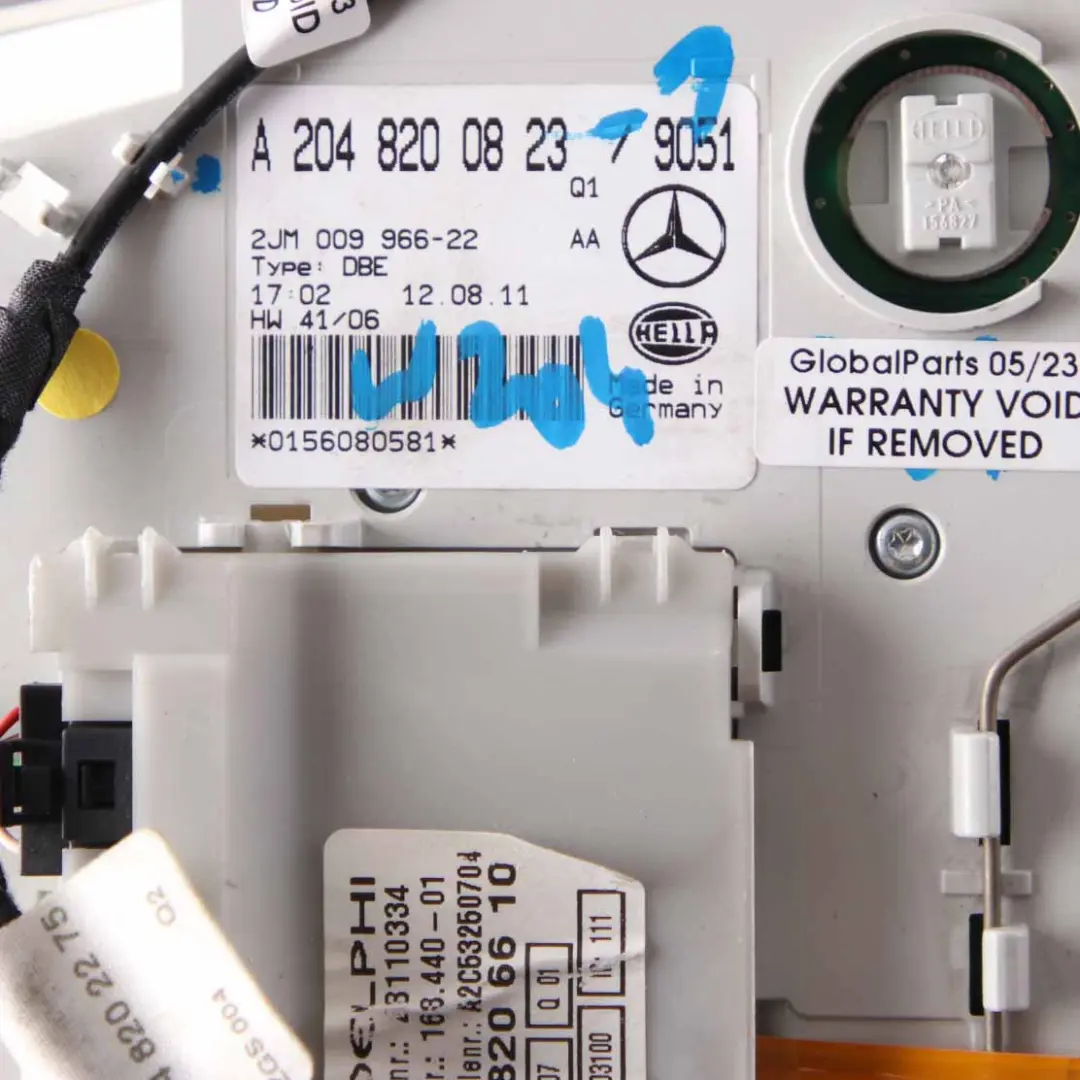  Luce tetto Mercedes W204 W207 Lampada lettura anteriore interno - SKU A2048200823-1 - Numero di parte A2048200823
