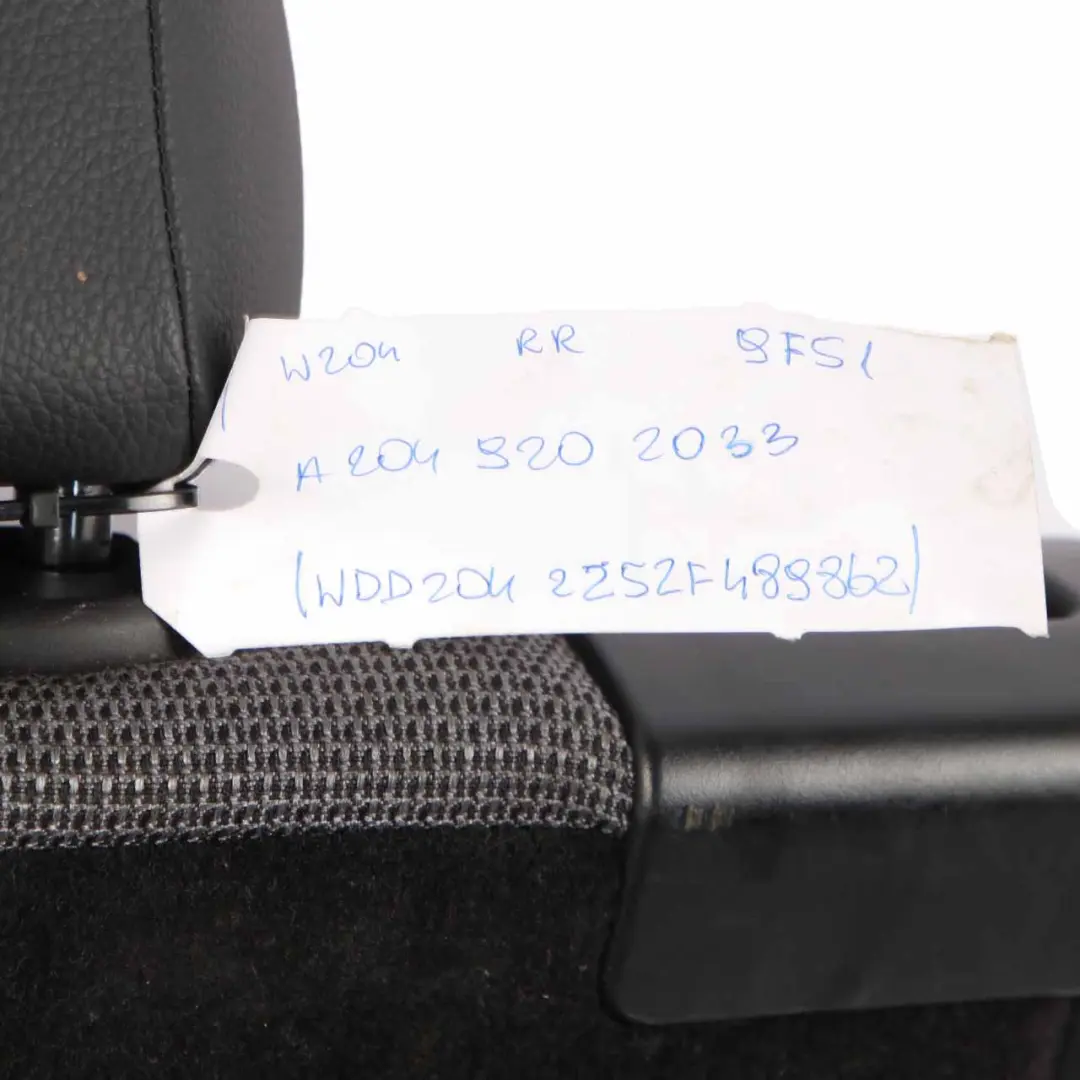 Mercedes S204 Estate Seat Backrest Rear Right O/S Cloth Leather Black Anthracite - SKU A2048202033 - Part number A2048202033