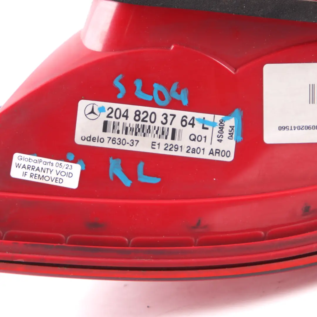 Light Mercedes S204 Wagon Esate Left N/S Tail Lamp Side Panel to Rear with Part number A2048203764 Rear Light Mercedes S204 Wagon Esate Left N/S Tail Lamp Side Panel - SKU A2048203764-1 - Part number A2048203764
