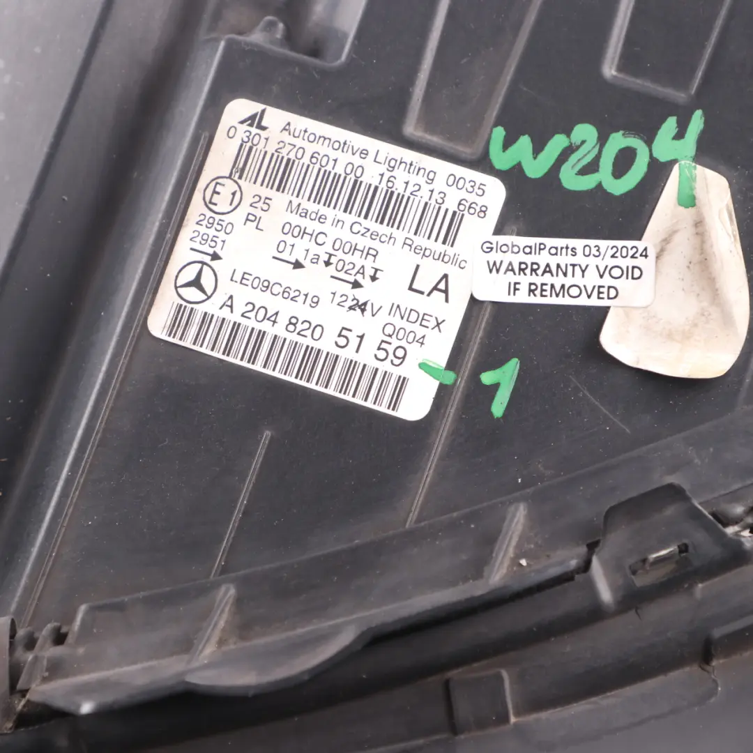 Mercedes W204 Headlamp Headlight Lamp Light Front Left N/S - SKU A2048205159-1 - Part number A2048205159