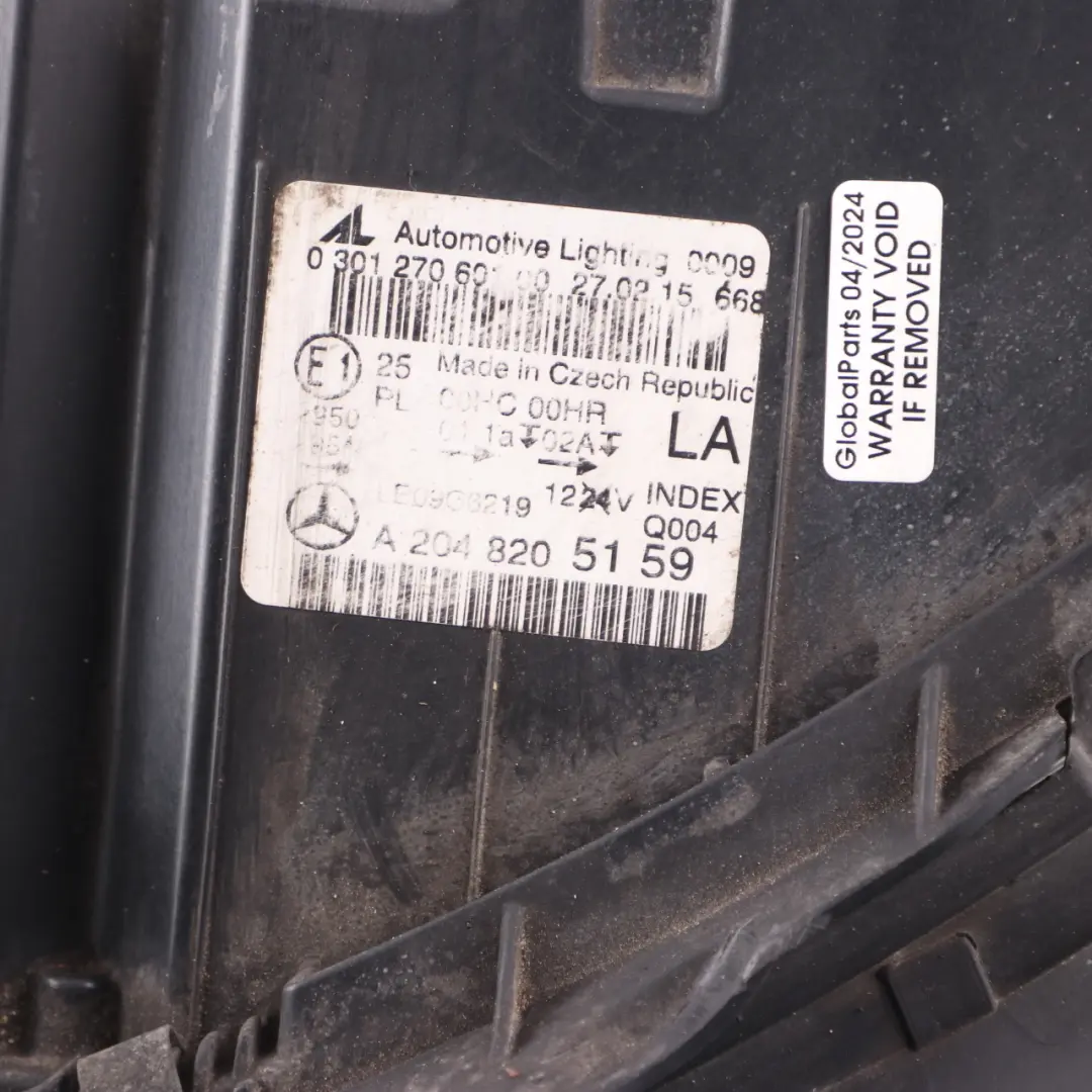 Headlamp Headlight Lamp Light Front Left N/S to Mercedes W204 with Part number A2048205159 Mercedes W204 Headlamp Headlight Lamp Light Front Left N/S - SKU A2048205159-3 - Part number A2048205159