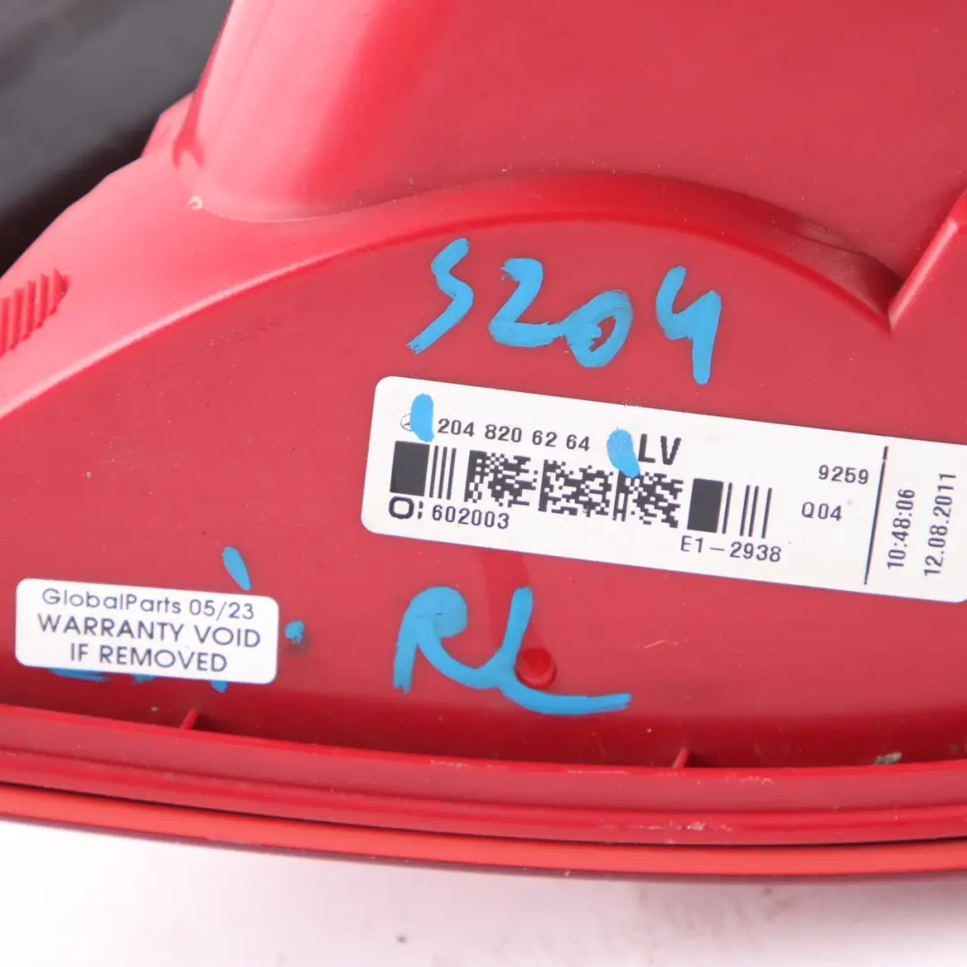Mercedes W204 Estate Tail Lamp Side Panel Light Rear Left N/S - SKU A2048206264 - Part number A2048206264