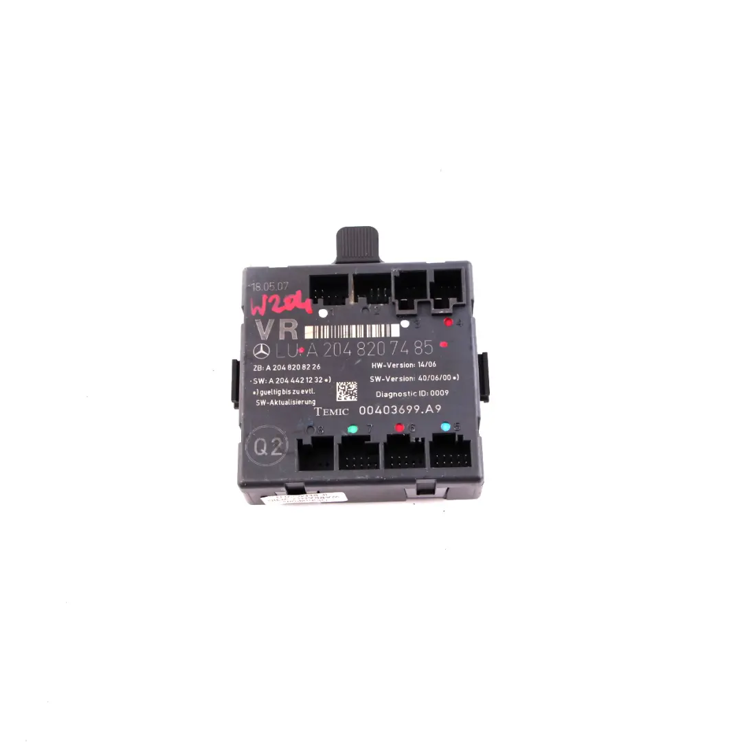 Mercedes W204 Front Door Control Unit Module Right O/S - SKU A2048207485 - Part number A2048207485