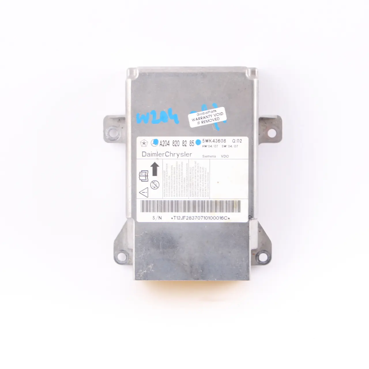 Mercedes W204 Safety Crash Impact Control Module Unit A2048208285