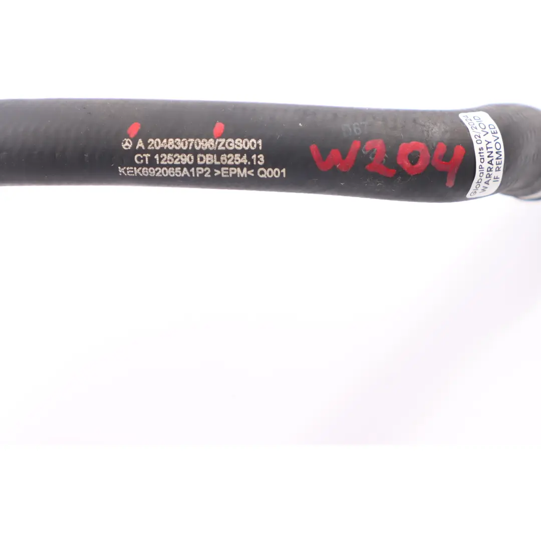 Water Pipe Mercedes W204 C207 W212 Engine Radiator Coolant Hose to with Part number A2048307096 Water Pipe Mercedes W204 C207 W212 Engine Radiator Coolant Hose - SKU A2048307096 - Part number A2048307096