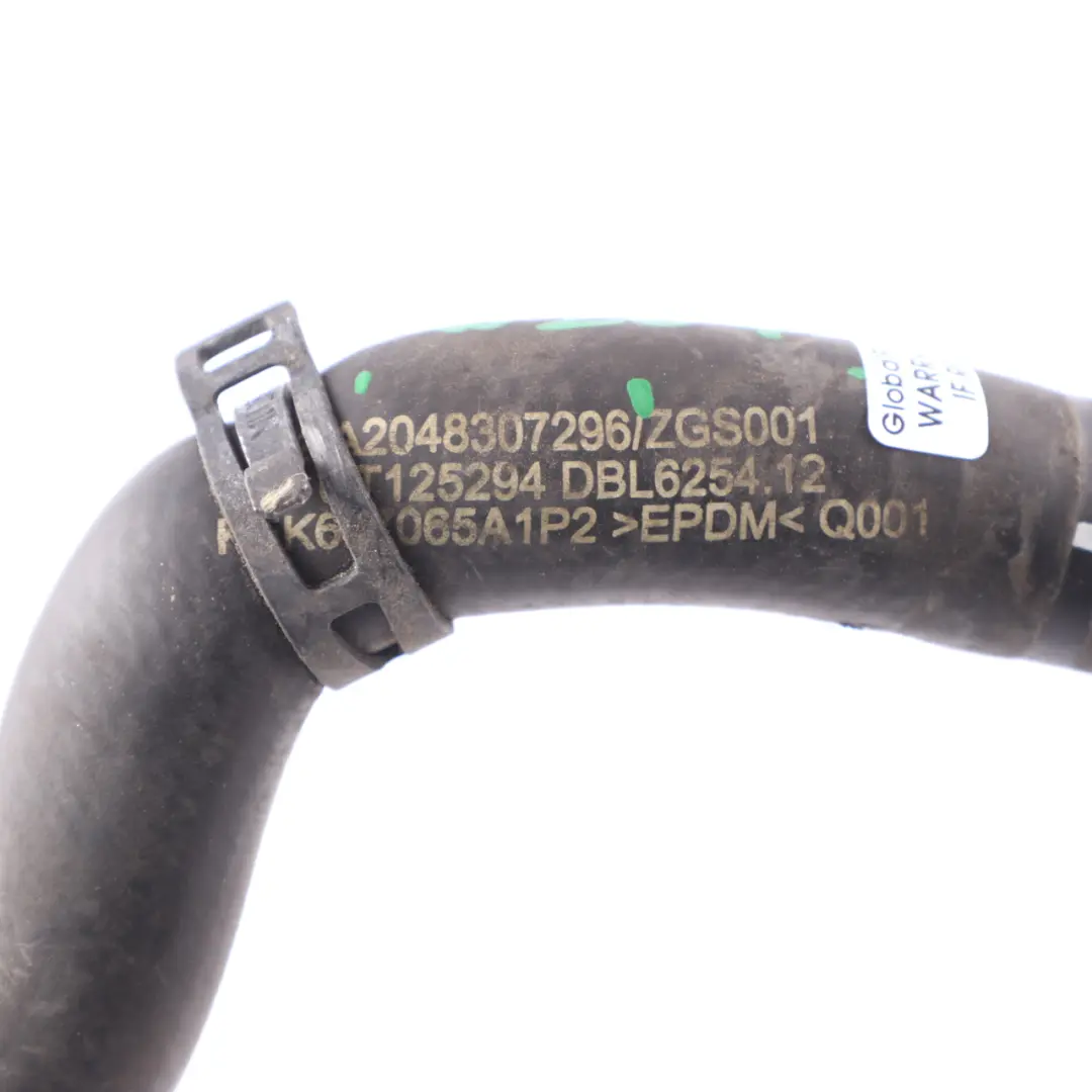 Water Line Coolant Hose Ruber Pipe to Mercedes W204 with Part number A2048307296 Mercedes W204 Water Line Coolant Hose Ruber Pipe - SKU A2048307296 - Part number A2048307296