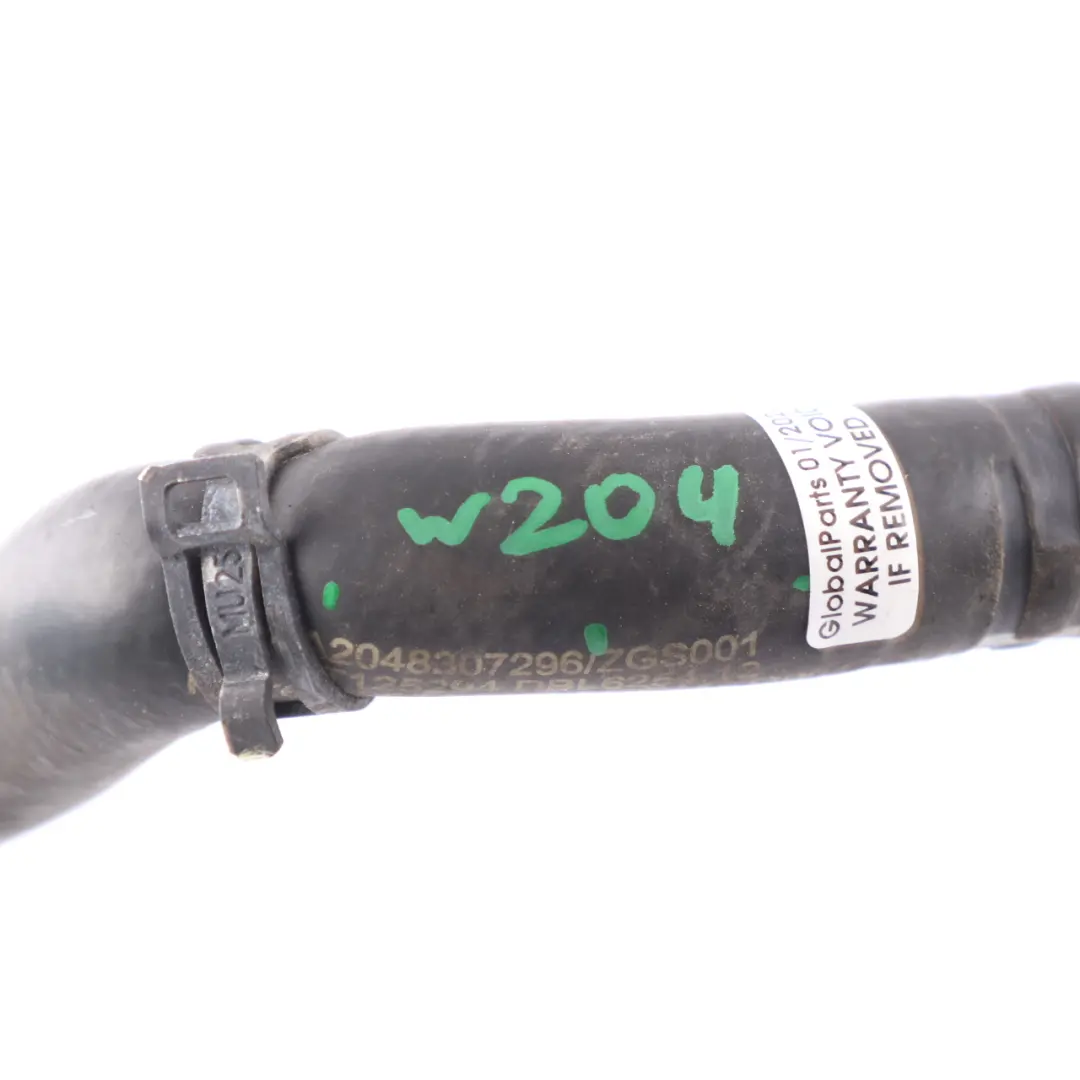 Mercedes W204 Water Line Coolant Hose Ruber Pipe - SKU A2048307296 - Part number A2048307296