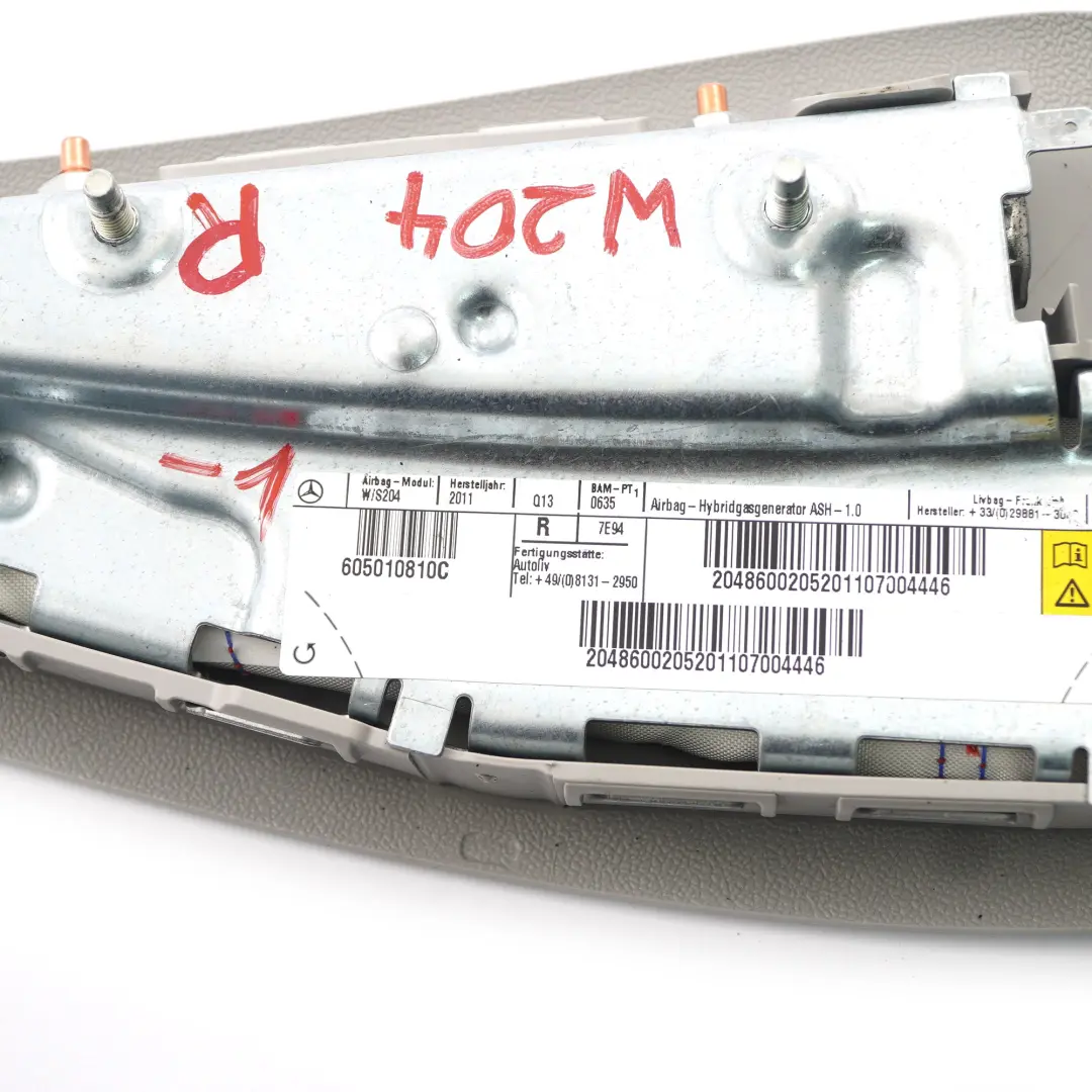 Mercedes W204 W212 Seat Side Air Module Front Right O/S SRS - SKU A2048600205-1 - Part number A2048600205