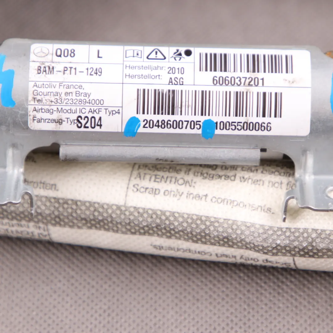 Mercedes S204 Airbag De Techo Cortina Izquierda - SKU A2048600705 - Número de pieza A2048600705