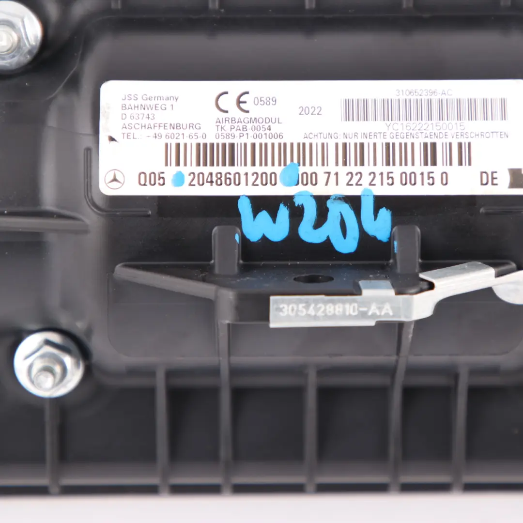 Mercedes W204 Module D'Air Côté Passager Pour Tableau De Bord Avant - SKU A2048601200 - Numéro de pièce A2048601200
