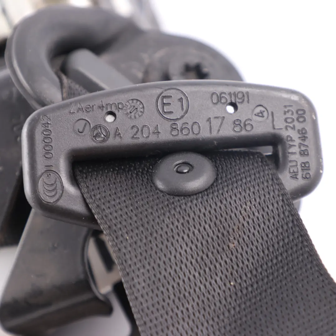 Mercedes W204 Seat Belt Passeger Side Left N/S Safety Belt Black - SKU A2048601786-1 - Part number A2048601786