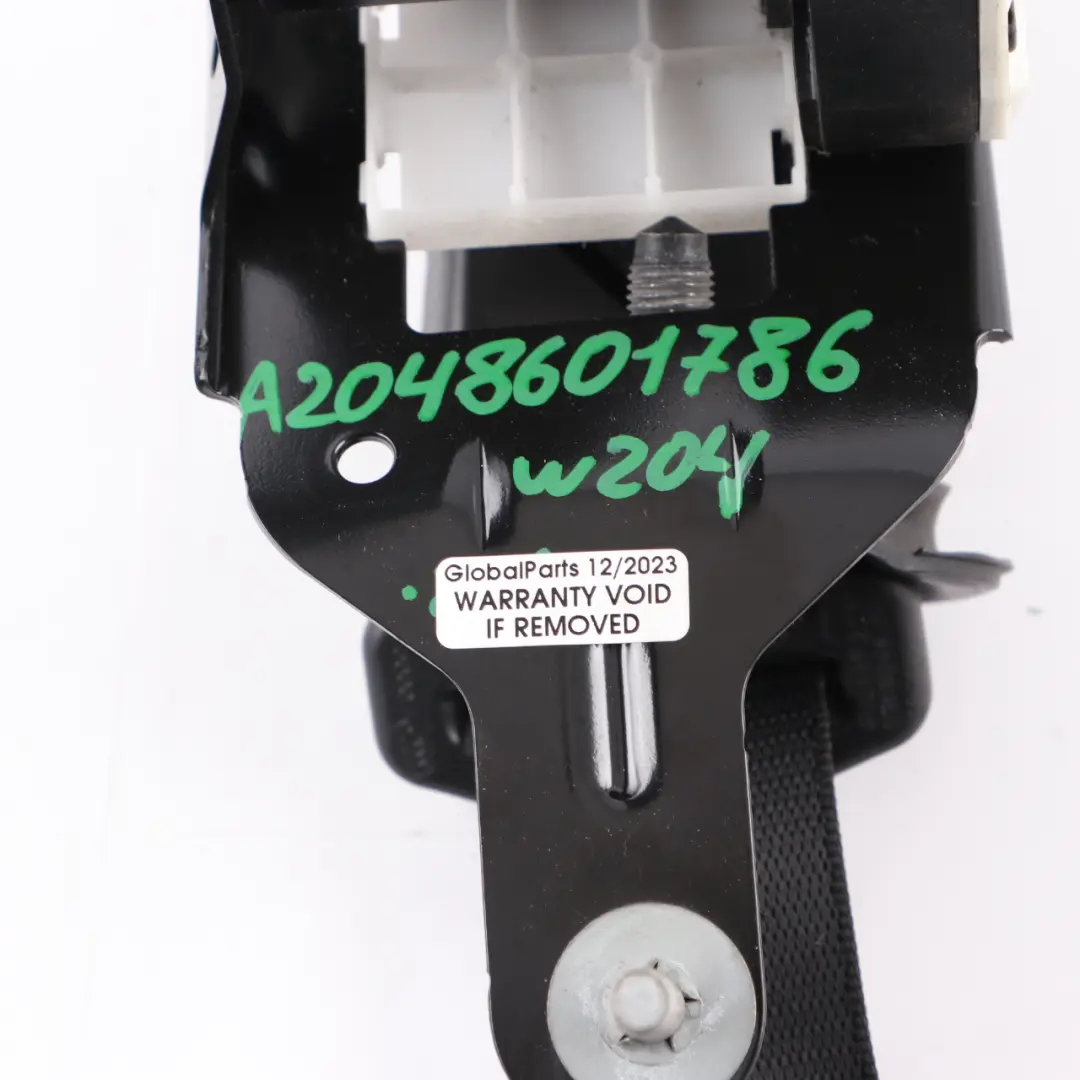Belt Passeger Side Left N/S Safety Belt Black to Mercedes W204 Seat with Part number A2048601786 Mercedes W204 Seat Belt Passeger Side Left N/S Safety Belt Black - SKU A2048601786 - Part number A2048601786
