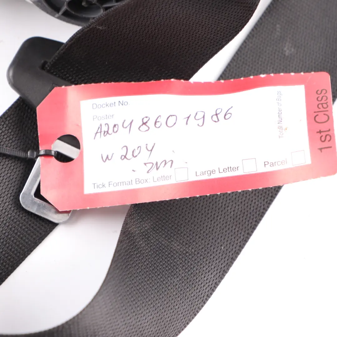 Mercedes W204 S204 Seat Belt Front Left Safety Belt Black - SKU A2048601986 - Part number A2048601986