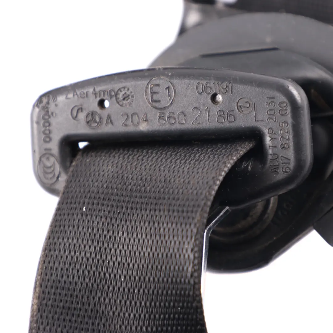 Side Seat Belt Front Left N/S to Mercedes W204 with Part number A2048602186 Mercedes W204 Side Seat Belt Front Left N/S - SKU A2048602186 - Part number A2048602186