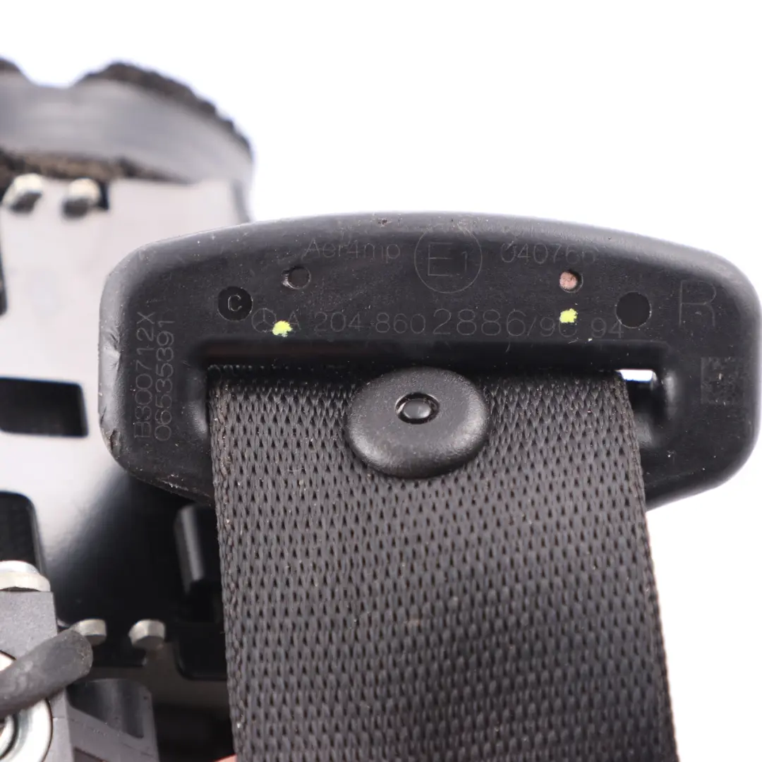 Mercedes W204 Seat Belt Rear Right O/S Upper Seatbelt Black - SKU A2048602886 - Part number A2048602886