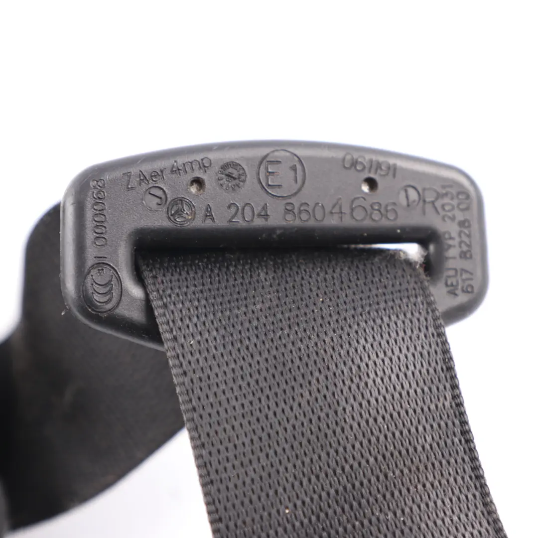 Belt Mercedes W204 S204 Front Right O/S Upper Belt Black to Seat with Part number A2048604686 Seat Belt Mercedes W204 S204 Front Right O/S Upper Belt Black - SKU A2048604686 - Part number A2048604686
