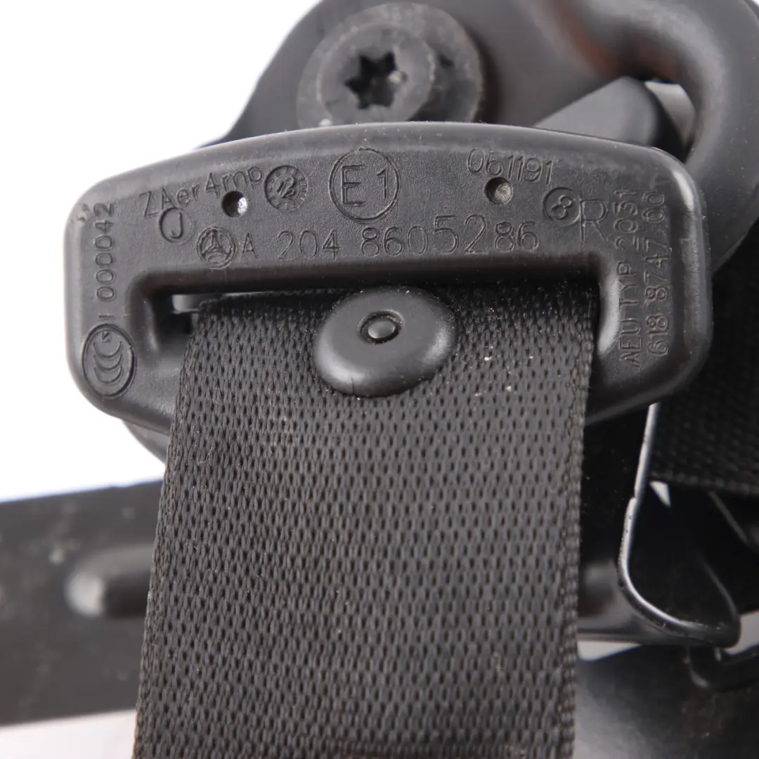 Sicherheitsgurt vorne rechts Sitz Schwarz für Mercedes C204 mit Teilenummer A2048605286 Mercedes C204 Sicherheitsgurt vorne rechts Sitz Schwarz - SKU A2048605286 - Teilenummer A2048605286