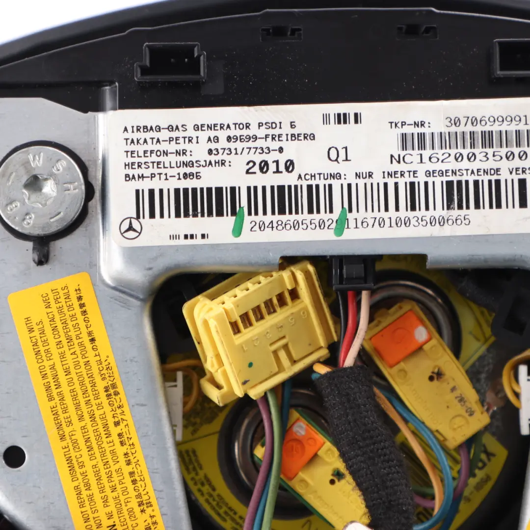 Steering Wheel Air Module Driver's Side Black Mercedes W204 - SKU A2048605502 - Part number A2048605502