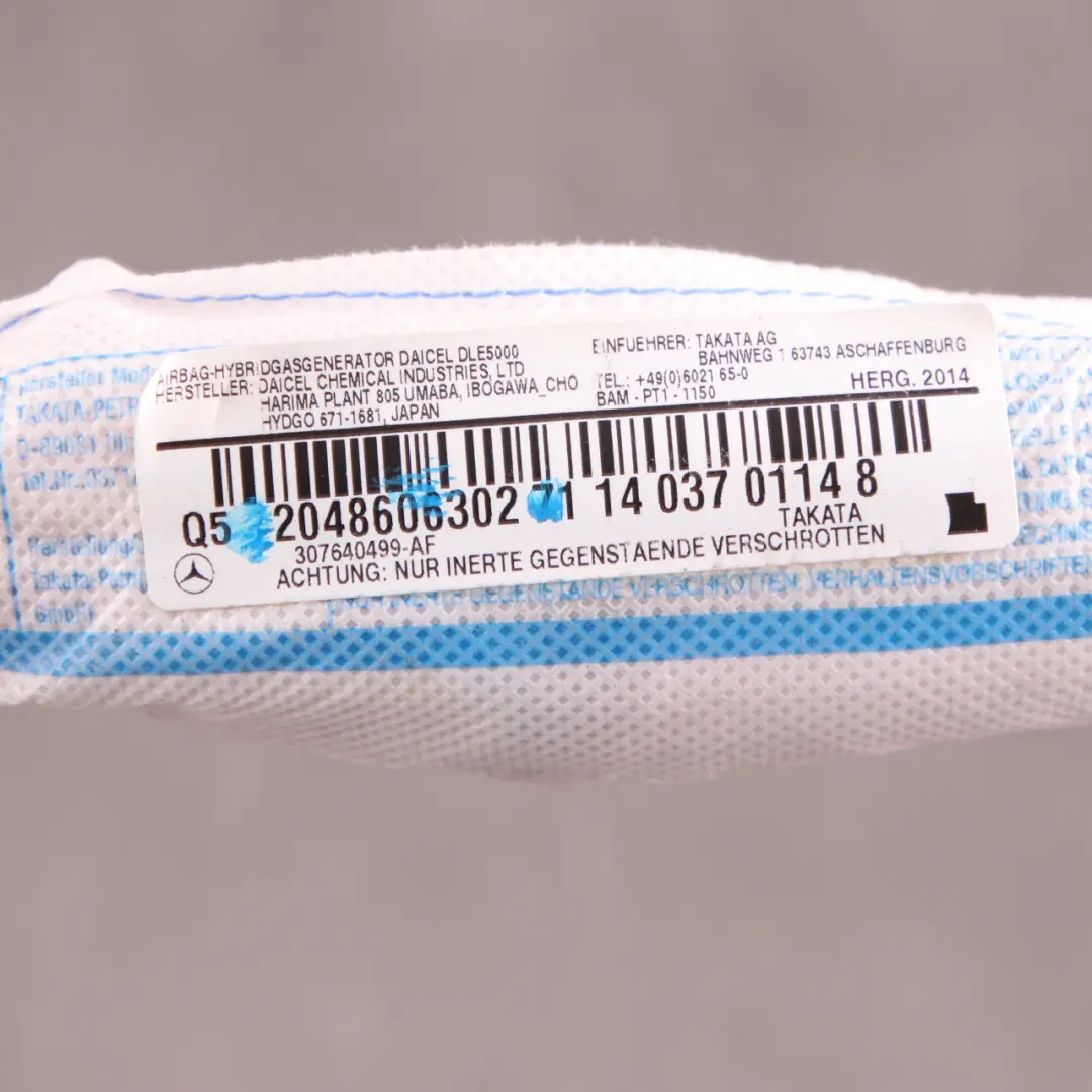 Mercedes C204 Coussin gonflable tête Module erideau toit gonflable - SKU A2048606302 - Numéro de pièce A2048606302