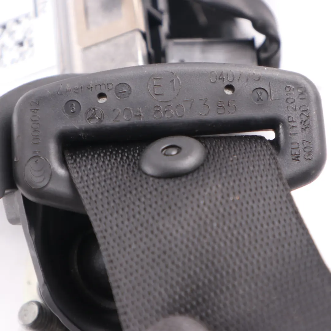 Mercedes W204 Ceinture de sécurité avant gauche Noir - SKU A2048607385 - Numéro de pièce A2048607385