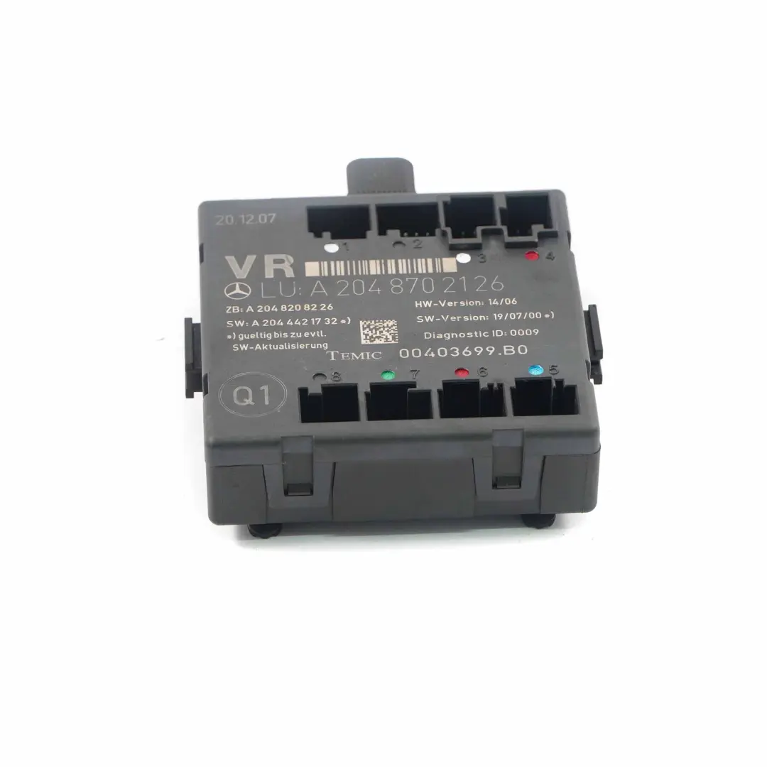 Module De Commande De Porte Avant Droit pour Mercedes W204 à propos du numéro de pièce A2048702126 Mercedes W204 Module De Commande De Porte Avant Droit - SKU A2048702126 - Numéro de pièce A2048702126