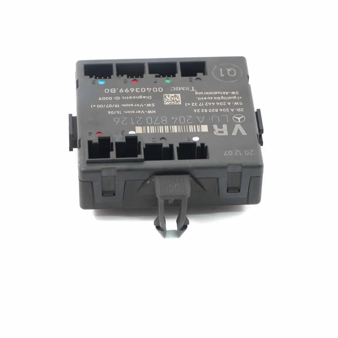 Módulo Control Puerta Delantero Derecho para Mercedes W204 con número de pieza A2048702126 Mercedes W204 Módulo Control Puerta Delantero Derecho - SKU A2048702126 - Número de pieza A2048702126